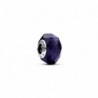 Charm plata cristal murano facetado azul aventurina Pandora