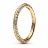 Anillo chapado en oro 14k con cz  Pandora Talla 12