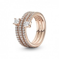 Anillo bañado en oro rosa...