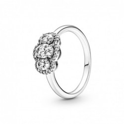 Anillo plata triple piedra...