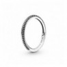 Anillo plata con esmalte negra Pandora Talla 14