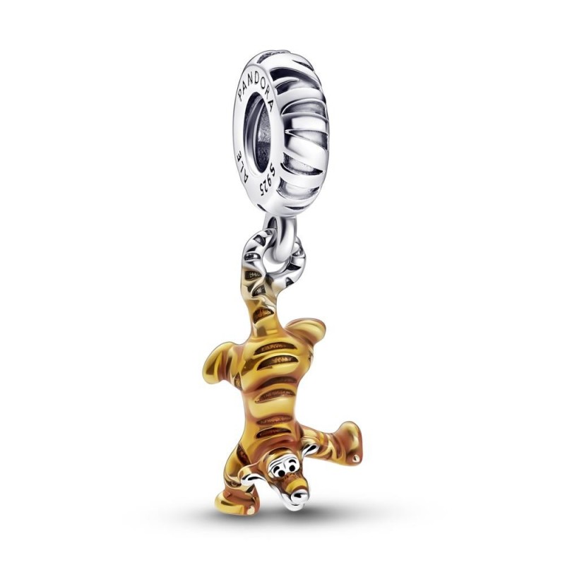 Charm plata colgante  Tigger Disney con esmalte naranja Pandora