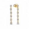 Pendientes largos chapados en oro 14k c/ czs Pandora