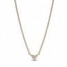 Collar chapado oro corazon 3 czs Pandora 45cms
