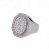 Dextera: Anillo signet cre/ rhs 58Swarovski