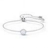 ANGELIC: PULSERA ROUND BLANCO BAÑO DE RODIO CIERRE DESLIZANTE SWAROVSKI