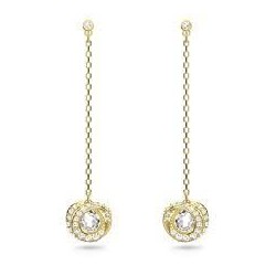 Pendientes largos dorados Generation Swarovski