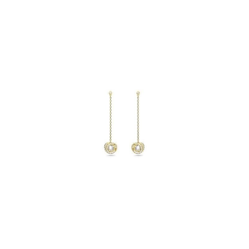Pendientes largos dorados Generation Swarovski