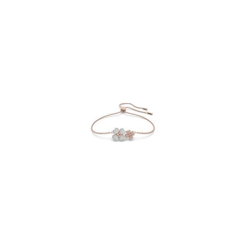 Pulsera rosada flores Latisha Swarovski
