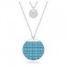 Collar ginger Swarovski doble plateado cristales azules