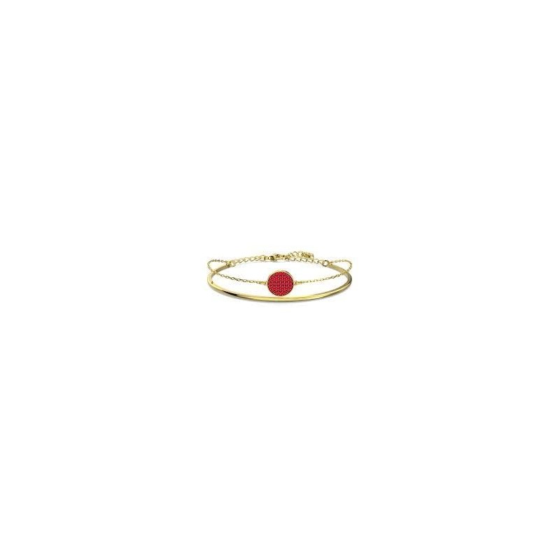 Pulsera ginger dorada cristales rojos Swarovski