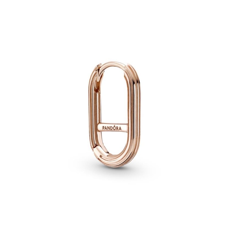 Aro conector para pendiente chapado en oro rosa 14k Pandora