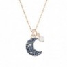 Luna: colgante rosado piedras azules Swarovski