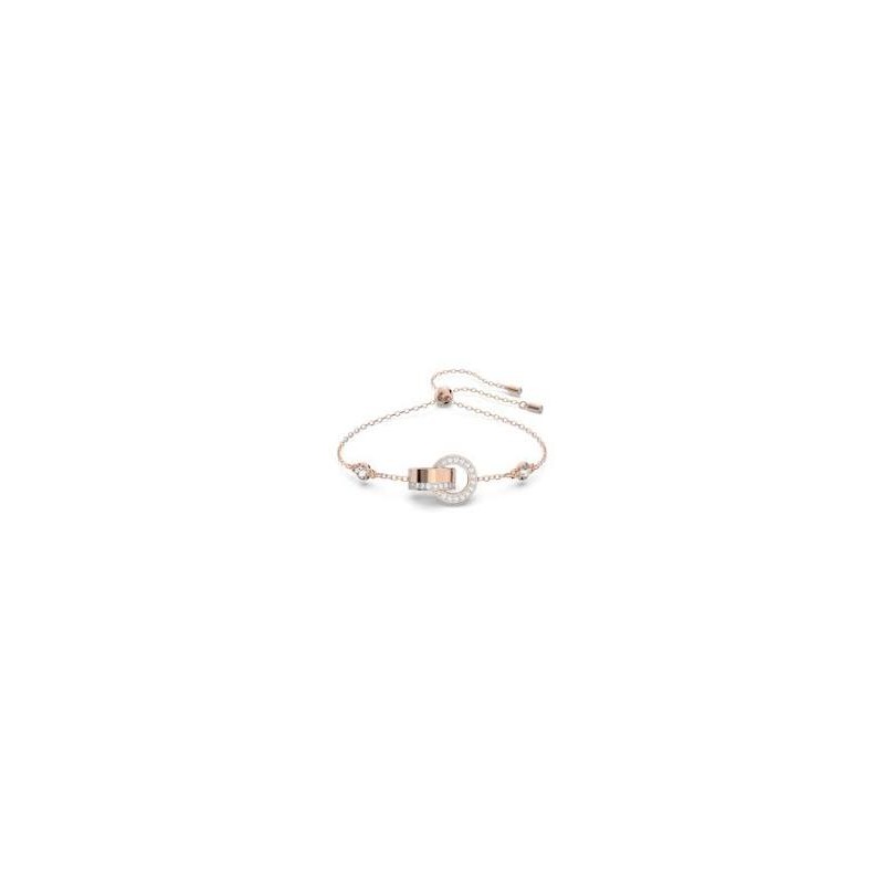 Pulsera Hollow oro rosa cristales blancos Swarovski