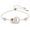 Pulsera Hollow oro rosa cristales blancos Swarovski